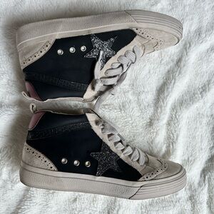 ShuShop Black and Glitter Star High-Tops